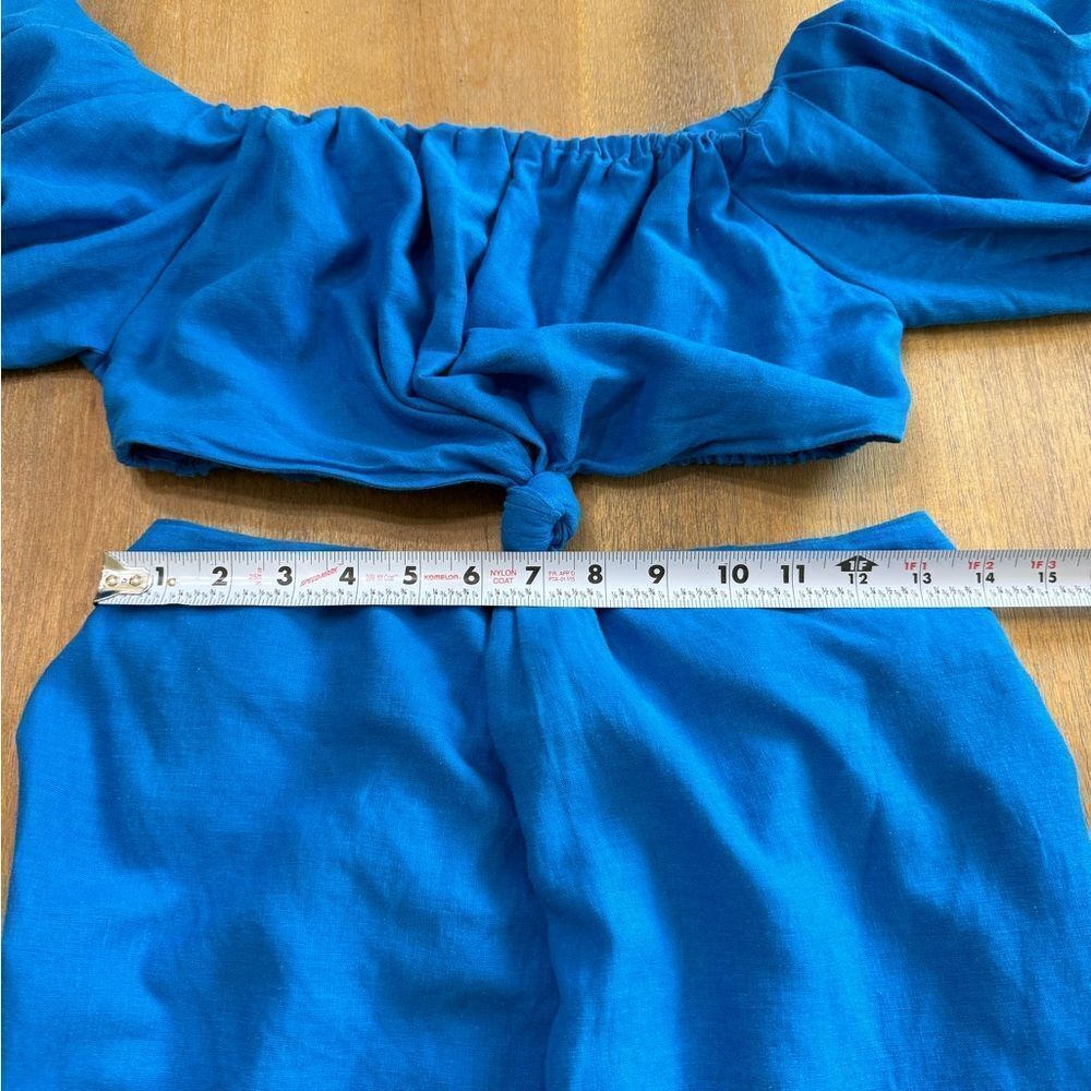 FARM Rio Azure Off-Shoulder Midi Dress - Picture 6 of 11